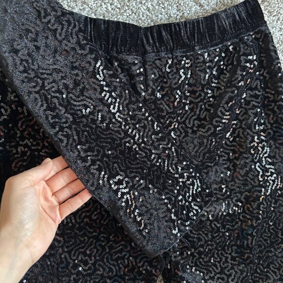 Soft Surroundings Womens Sz Small Black Sequin Jacket & Pants Set - Picture 3 of 14